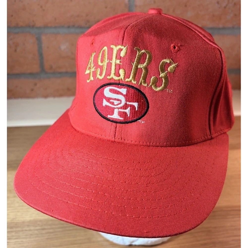 Vintage 90's San Francisco 49ers Hat Mens Snapback Red AJD NFL Cap Team NFL